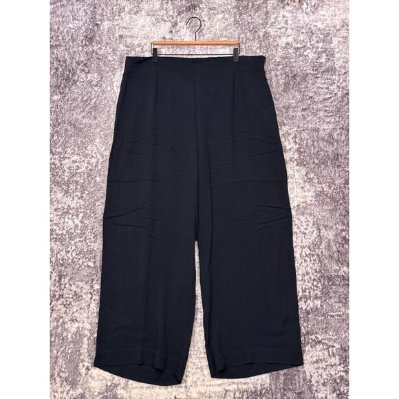 Soft Surroundings Pants 20W Womens Black Wide Leg Flowy Plus Size - Picture 1 of 7
